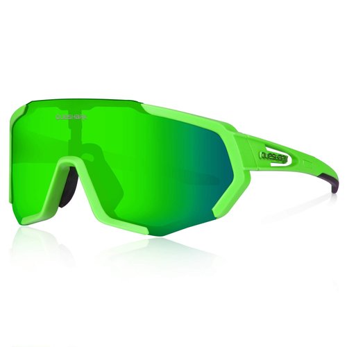 Queshark Cycling Glasses Sports Sunglasses for Men Women with 1 Polarized 2 HD Lens For MTB Running Driving Fishing Baseball