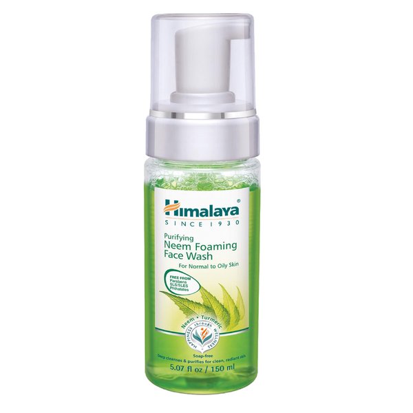 Himalaya Purifying Neem Foaming Face Wash with Neem and Turmeric for Oily Skin, 5.07 oz (150 ml)