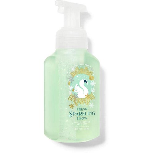 White Barn Candle Company Bath and Body Works Gentle Foaming Hand Soap w/Essential Oils- 8.75 fl oz - Winter 2020 - Many Scents! (Fresh Sparkling Snow)