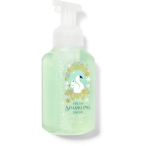 White Barn Candle Company Bath and Body Works Gentle Foaming Hand Soap w/Essential Oils- 8.75 fl oz - Winter 2020 - Many Scents! (Fresh Sparkling Snow)