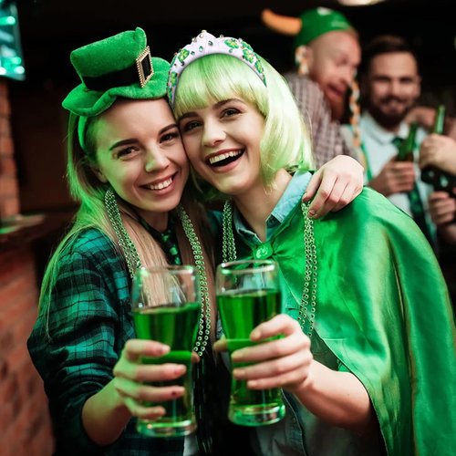 CEALXHENY St. Patrick's Day Hair Accessories, Green Shamrock Headband for Women, Embellished Crystal Rhinestone Knotted Headband, Irish Holiday Gifts (Shamrock 3)