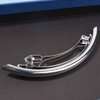 Iaceble French Metal Bar Hairclip Barrette Silver Tube Bar Hair Clips Geometric Bar Hair Barrette Metal Ponytail Holder Hairclip Headclip Polished Bar Hairclips Decorative Hair Accessories for Women