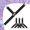 Nanateer Bed Sheet Fasteners, Triangle Sheet Straps Mattress Clips, 3 Way Fitted Bed Corner Holder Sheet Suspenders Grippers for Bedding Sheets, Mattress Covers, Sofa Cushion (4PCS)