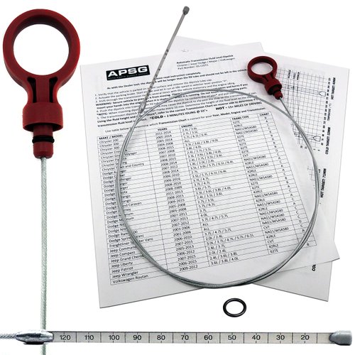 Transmission Fluid Dipstick - Tool - | for: Select Chrysler Dodge Jeep vw Vehicles. | W/Instructions + Cap O-Ring | auto Trans : 8863B, 9336, 42RLE, NAG1, 62TE 2.7 3.5 3.6 3.7 5.7 6.1 6.4
