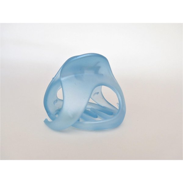 Generic Lite blue velvet like hair claw clip