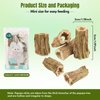 Abizoo Natural Bunny Chew Toys,6 Pcs Organic Papaya Wood Sticks Chew Toys for Rabbit,Hamster,Guinea Pig,Chinchilla,Gerbil,Rat Healthy Chews Teeth Grinding Treats, Squirrel Molar Snack
