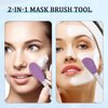 Face Mask Applicator and Pore Polishing Wand,2 Pcs Silicone Face Mask Brush Reusable Facial Brushes Applicator for Applying Skin Care Products Skincare Supplies Tool for Face Mask Eye Mask Body Lotion