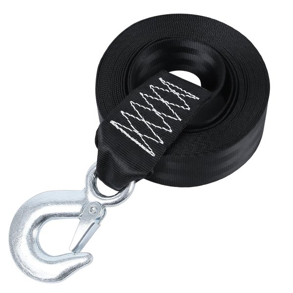 Boat Winch Strap with Hook 2" x 20 Ft Winch Straps for Fishing Boat Trailer Winch Strap,10000 lbs Boat Tow Strap for Towing Vehicles, ATV,Jet Ski,Pontoon,Waverunner,Wave Runner Accessories