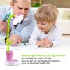 Uniwit Desk Lamp for Kids Sunflower LED Charging Table Lamp Support Eye Protection Small Desk Folding for Reading,Study and Office, Adjustable Brightness - Pink