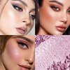 6 Color Face Cheek Highlighter Makeup Palette Shimmer Glitter Iridescent Multichrome Holographic Eyeshadow Palette Purple Rainbow Glitter Highlighter Makeup Highlight And Contour Palette Eye Makeup