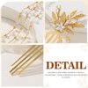 JAKAWIN Crystal Wedding Hair Comb Gold Bride Hair Piece Tassel Hair Clip for Women