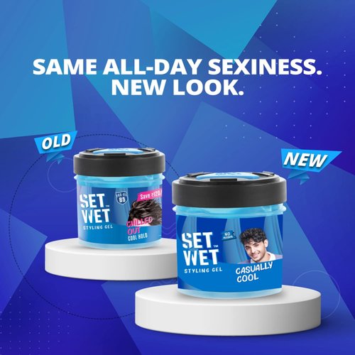Set Wet Hair Styling Gel Cool Hold, 250ml - 1 Pack (Ship from India)