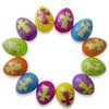 Set of 12 Bright Crosses Plastic Easter Eggs 2.25 Inches