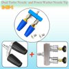 Dual Turbo Nozzle Pressure Washer and Dual Pressure Washer Nozzle Tips 2-in-1,with 2PCS 360°Rotating Turbo Nozzle,2PCS Pressure Washer Tips(40 Degree White),4000 PSI,1/4 Inch Quick Connect
