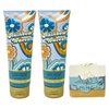 Bath & Body Works Rainbow Waves 2 Pack Body Cream Bundle with a Sea Breeze Bar Soap
