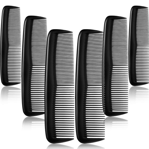 24 Pieces Hair Combs Set Plastic Hair Comb for Women and Men, Fine Dressing Comb (Black)