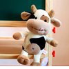 YUCHNG Cow Plush Toy Cow Stuffed Animal Cute Soft Plush Cow Toy Cow Doll 12 Inch for Kids,Toddlers (Black and White Naked Cattle)