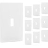 Power Gear Single Toggle Screwless Wall Plate Cover, 4.75" H x 2.9” L, Outlet Covers Wall Plate, Light Switch Cover Plate, Switch Plates and Outlet Covers, Outlet Cover Plate, UL Listed, 10 PK, 70652