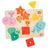 B. toys – Wooden Peg Puzzle – Puzzle for Kids – Shapes, Colors, Animals – Wooden Toys for Toddlers, Kids – 18 Months + – Shapely Color Puzzle