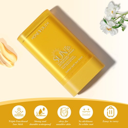 Sunscreen Stick for Face and Body Quick Sunstick Protection Bar SPF50+ 0.56 fl oz/16 g Sun Care, No Whitecast Sunscreen, No Sticky for All Type Skin