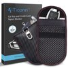 Faraday Bag for Key Fob (2 Pack), TICONN Faraday Cage Protector - Car RFID Signal Blocking, Anti-Theft Pouch, Anti-Hacking Case Blocker (Carbon Fiber Texture)