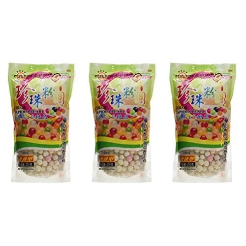 Wufuyuan - Colorful Tapioca Pearls 8.8 Oz (Pack of 3)