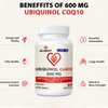 Ubiquinol CoQ10-600mg-Softgel, Active Coq10 Ubiquinol Supplement with Vitamin E & Omega 3, 6, 9, High Absorption-Coenzyme-Q10, Powerful Antioxidant for Energy Production, Tested, 120 Count