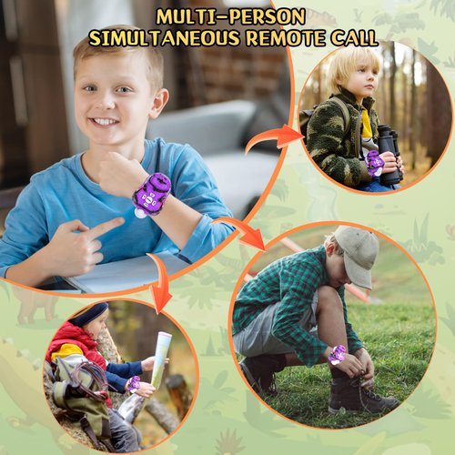 Fygurso Dinosaur Walkie Talkies for Kids, Kids Toys for Boys Girls Aged 3 to 8 Years Old for Outdoor Adventure, Camping, Halloween, Christmas, Birthday Gifts (Purple, 3280 FT Talk Range, 2 Pack)