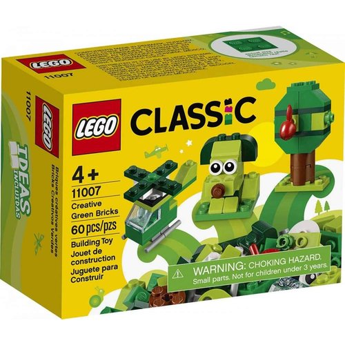LEGO Classic Creative Green Bricks 11007 Starter Set Building Kit with Bricks and Pieces to Inspire Imaginative Play (60 Pieces)