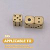 Metal Dice Set 6pcs Brass Dices Game Dice Metal Dices Poker Party Game Toy Portable Dice Man Boyfriend Club Bar Entertainment Game Accessories