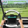 10L0L 14 Inch Golf Cart Steering Wheel Covers for Club Car DS&Precedent, Yamaha, Upgraded Microfiber Anti-Slip Steering Wheel Cover with Pu Leather