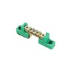 MECCANIXITY Terminal Ground Bar Screw Block Barrier Brass 4 Positions Green for Electrical Distribution