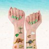WERNNSAI Dinosaur Temporary Tattoos for Kids Girls - 12 Sheets Bronzing Styles Fake Tattoos Stickers 600+ with Alphabet Stickers Birthday Decorations Party Favors Supplies Gift for Children