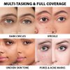 Pro Under Eye Full Coverage Liquid Concealer to Cover Dark Circles, Scars, Redness, Spots, Fine Lines, Corrector Anti-Aging Natural Finish, Moistening Smooth Cream, Waterproof 0.4 fl oz - Nude#