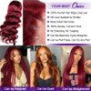Diwionte 99J Burgundy Lace Front Wigs Human Hair 13x6 HD Body Wave Lace Frontal Wigs Human Hair Pre Plucked with Baby Hair 99j Red Wine Glueless Human Hair Wigs for Women 26 Inch