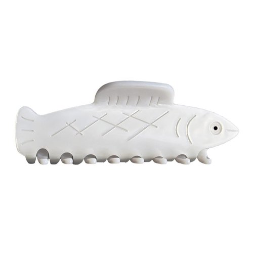 Novelty Silver Fish Hair Clip,Acetate Hair Claw,Small Hair Clips for Women