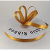 3/8" Antique Gold with Gold Edge Satin Ribbon 50 Yards Spool Single Faced Polyester