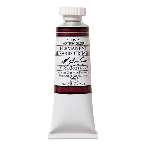 M. Graham 1/2-Ounce Tube Watercolor Paint, Permanent Alizarin Crimson