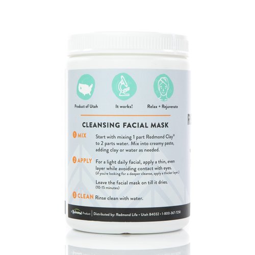 REDMOND Title Clay – Natural Bentonite Clay, Soothing Mud Mask, 20oz Jar