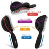 NuWay 4HAIR DoubleC U.S. Patented Double Curved Detangling Brush is Hair Dryer Safe (Iron Black)