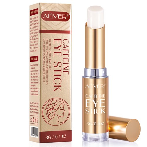 Caffeine Eye Stick, Caffeine Eye Cream, Under Eye Brightener Stick for Dark Circles, Eye Cream Anti Aging, Eyes Treatment Products for Fine Lines, Bags, Wrinkles, Puffiness 0.1oz(3g)