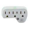 Feit Electric NL3/LED Three LED Sensor Night Light Plus 3-Plug Outlet