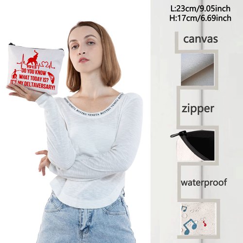 WZMPA Sorority DST Paraphernalia It's My Deltaversary Sorority Make up Bag Greek Sorority Gift Paraphernalia (Deltaversary)