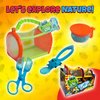 JA-RU Critter Cage Bug Catcher for Kids Habitat Kit (1 Set) Great Garden Outdoor Explorer Bug Toy Box with Tools I Insects Catcher with Tool Set Kit, Bug House, Party Favor Supply for Kids 5419-1p