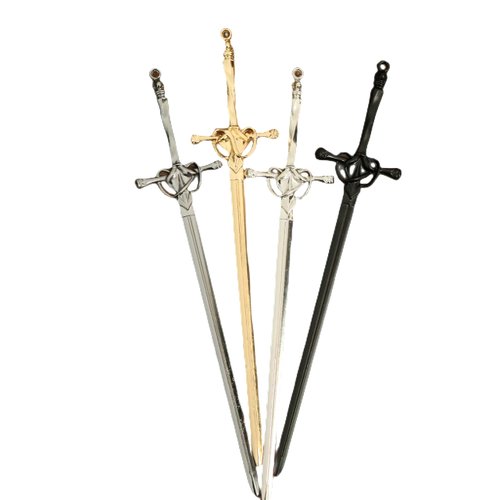 4pcs Sword Hair Pins Sticks Chinese Chopstick-inspired Long Hair Pins Perfect Women's Accessories for Gothic, Wiccan Renaissance Styles
