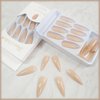 24Pcs Stiletto Press on Nails with Solid Color Design, Stiletto Manicure Art Acrylic Long Stiletto Fake Nails Stick on Nails Glossy Nude Stiletto Nails Gel Glue on Nails for Coquette Women Girls