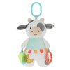 KIDS PREFERRED Carter's Cow On-The-Go Activity Toy, Clip On Plush Baby Teether Toy for Infants & Newborns with Crinkle Feet & Jingle Sounds