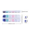 Tyuimhx 12 Grids Christmas Nail Art Glitter Sequins 3D Holographic Winter Snowflake Nail Art Glitter Flakes White Blue Pink Green Snowflake Designs Xmas Nail Decorations for Acrylic Nails Supplies