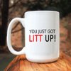 J.Ehonace You Just Got Litt Up 15oz Louis Litt Mug, Inspired by The Tv Show Suits, Double Side Printed White Coffee Mug Perfect Funny Gift for Suits Tv Show Fans