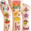 Generic Cinco De Mayo Temporary Tattoos Fiesta Tattoos for Kids Cinco De Mayo Party Decorations Taco Mexican Tattoos Stickers for Fiesta Party Supplies Favors, Red